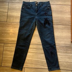 LUXURY 💥 MASFER.su Sz 40 / US 8 Marisfrolg Stretch Embroidered Skinny Jeans